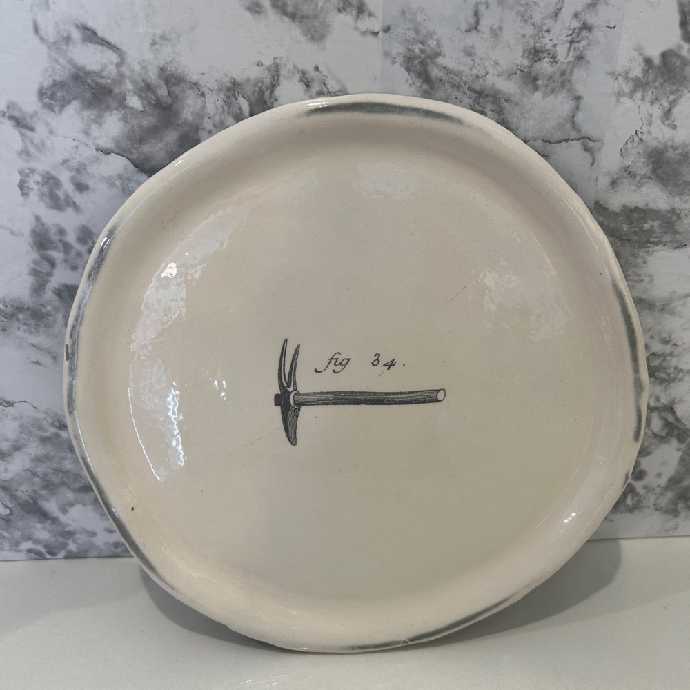 Anthropologie HRLM Gregg F Moore Pottery Farmhouse Plate